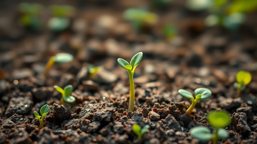 Seed sprouting in soil symbolizing god force always produces results